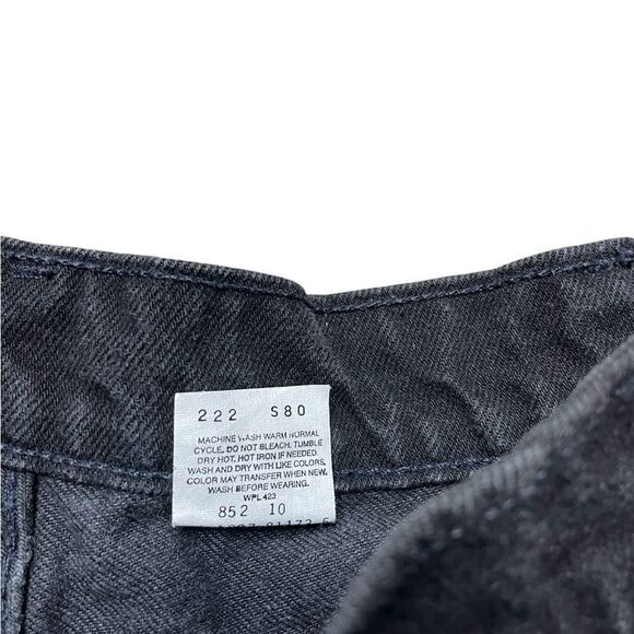 Vintage LEVI'S 912 Slim Fit Jean Shorts White Tab Black Size 7 - Picture 4 of 5